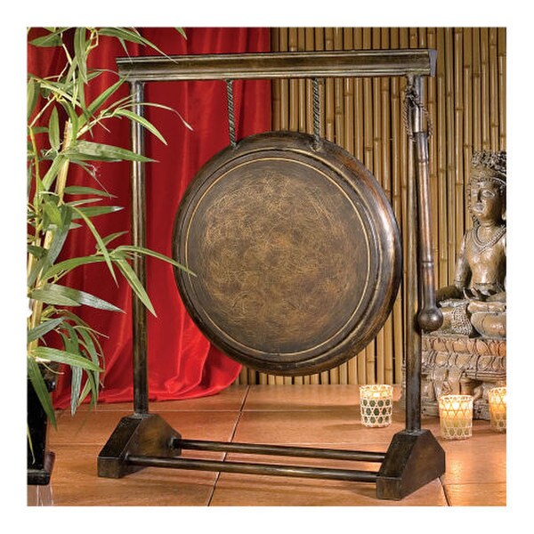 Sheng Kwang Metal Gong Sculpture Asian Artwork for Display Only